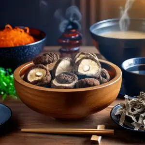 Dried Shiitake - High-Quality Japanese Mushrooms for Enhancing Flavor in Soups, Stir-Fries, and Authentic Recipes | فطر شيتاكي المجفف بجودة عالية - لتعزيز النكهة في الشوربات، القلي السريع، والوصفات الأصيلة