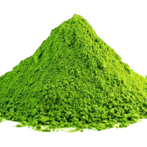 A bowl of freshly mixed wasabi made from wasabi powder. Wasabi powder container placed next to sushi ingredients. Wasabi powder being sprinkled into a sauce preparation.