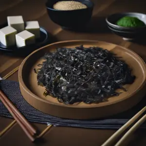 Dried Wakame Seaweed - High-Quality Japanese Seaweed for Miso Soup, Seaweed Salad, and Healthy Dishes | الأعشاب البحرية المجففة واكامي - أعشاب بحرية يابانية بجودة عالية لتحضير شوربة الميسو، سلطات الأعشاب البحرية، والأطباق الصحية
