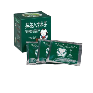 Genmaicha Pyramid Tea Bag - High-Quality Japanese Green Tea with Roasted Rice in Pyramid Bags | أكياس شاي جينمايتشا الهرمية بجودة عالية - شاي أخضر ياباني مع الأرز المحمص