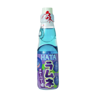 Hata Ramune Blueberry - Japanese Carbonated Soft Drink with Sweet Blueberry Flavor | مشروب غازي ياباني هاتا راموني بنكهة التوت الأزرق الحلوة