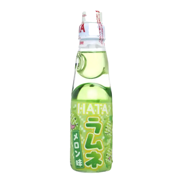 Hata Ramune Melon - Japanese Carbonated Soft Drink with Melon Flavor | مشروب غازي ياباني هاتا راموني بنكهة البطيخ