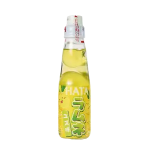 Hata Ramune Yuzu - Japanese Carbonated Soft Drink with Refreshing Citrus Flavor | مشروب غازي ياباني هاتا راموني بنكهة الحمضيات المنعشة (اليوسفي الياباني)