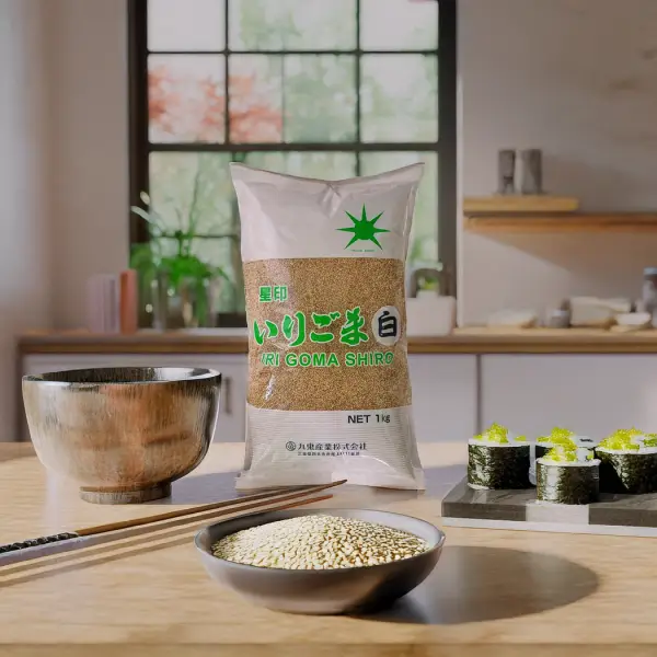 White Sesame Seeds - High-Quality Natural Sesame Seeds for Recipes, Garnishes, and Gourmet Dishes | بذور السمسم الأبيض بجودة عالية - طبيعية للوصفات، التزيين، والأطباق الفاخرة